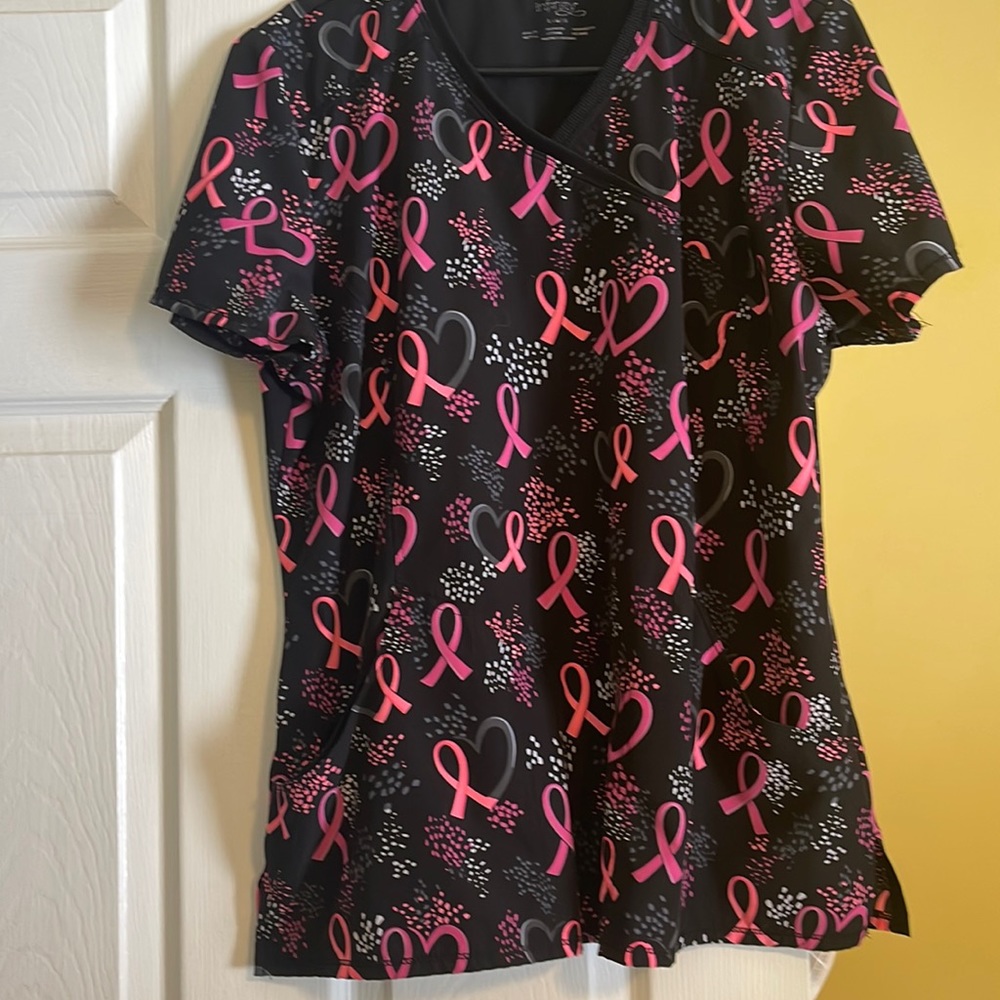 Cherokee Infinity Breast Cancer Scrub Top